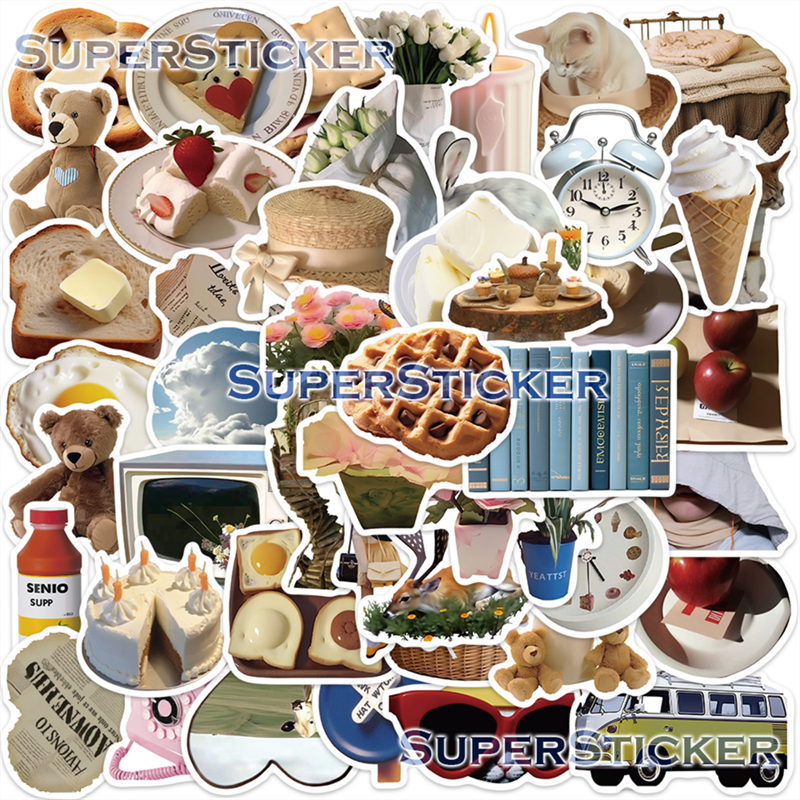 50pcs Handbook Elements Sweet Books Stickers