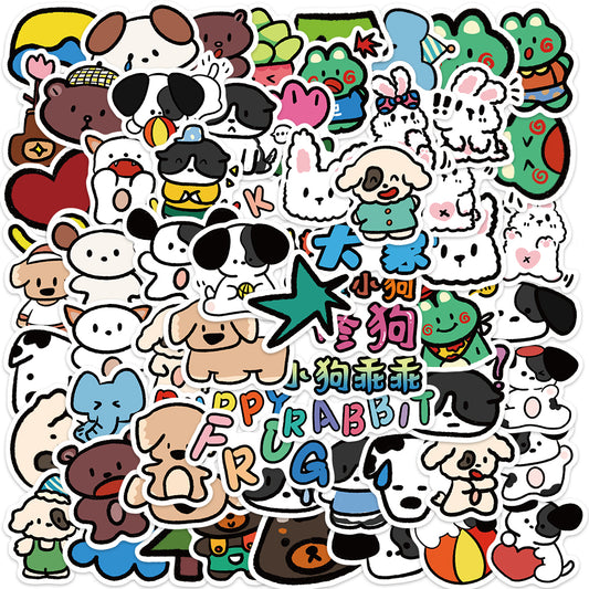 65pcs Cartoon Cute Puppy Party Stickers