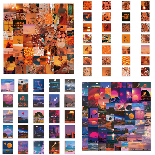 106pcs Sunset View Stickers