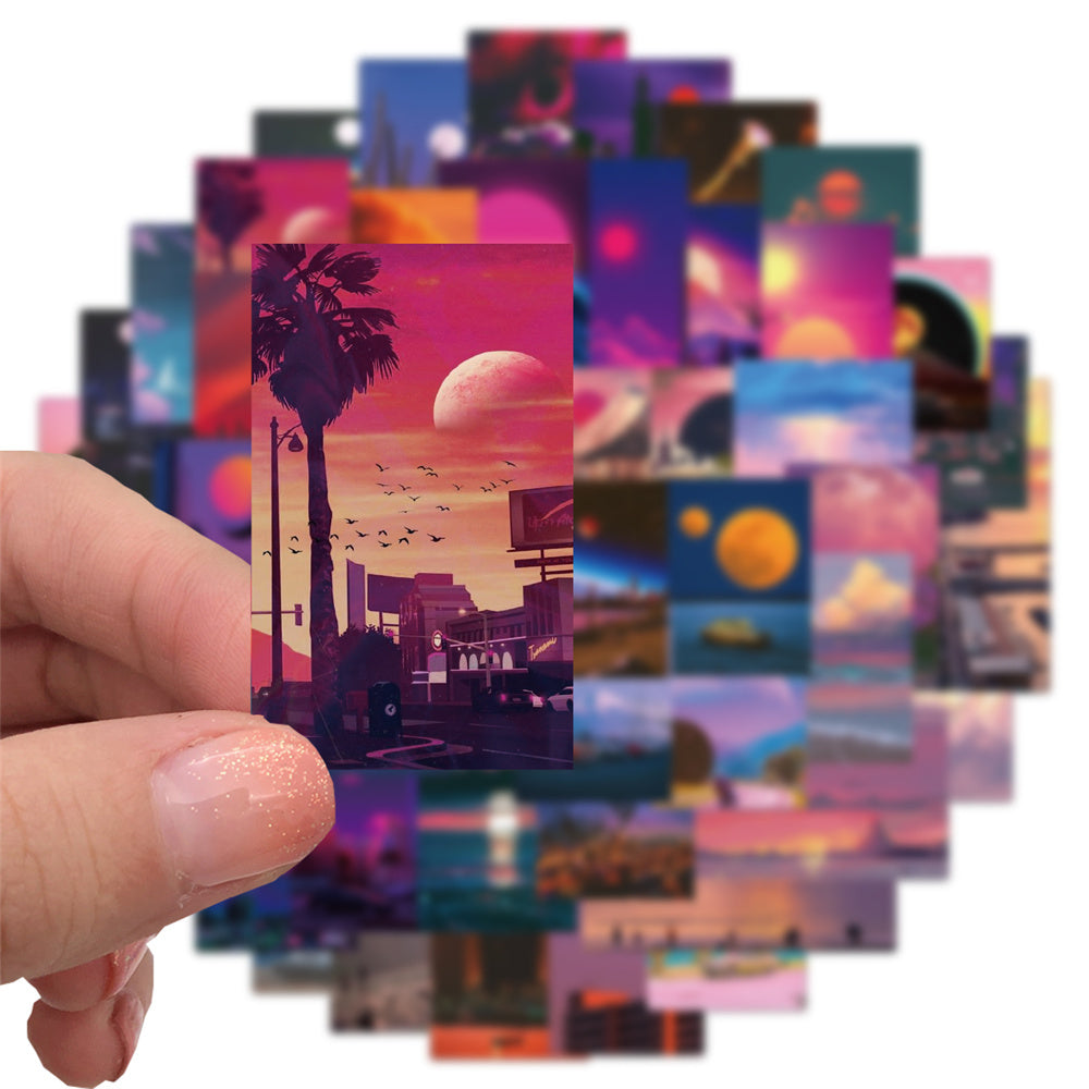 110pcs Sunset Stickers