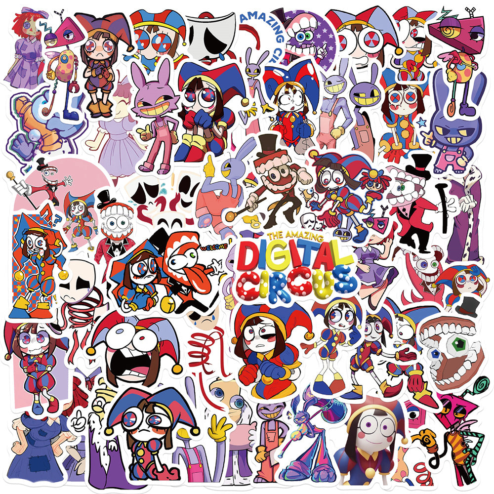 56pcs The Amazing Digital Circus Stickers American Cartoon