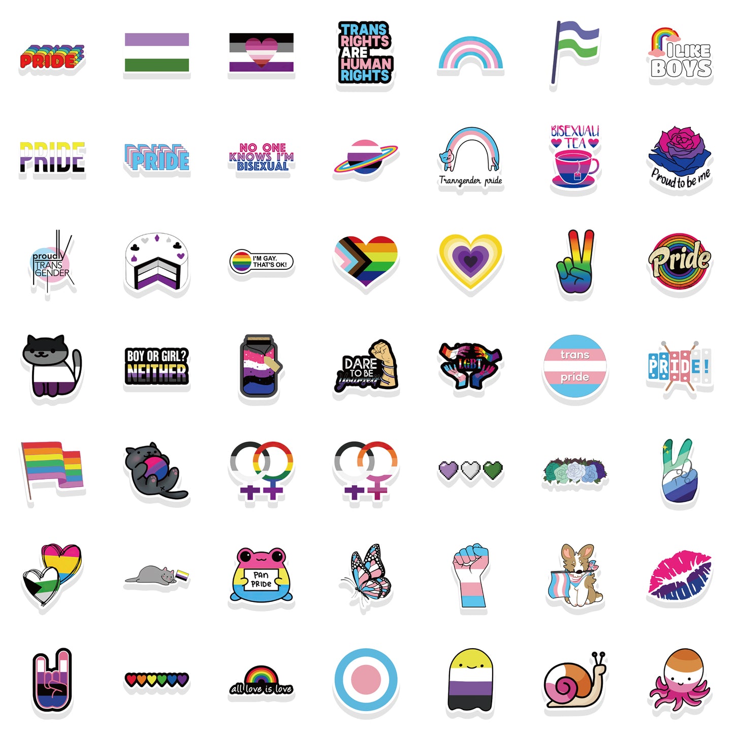 100pcs LGBT Human Love Stickers