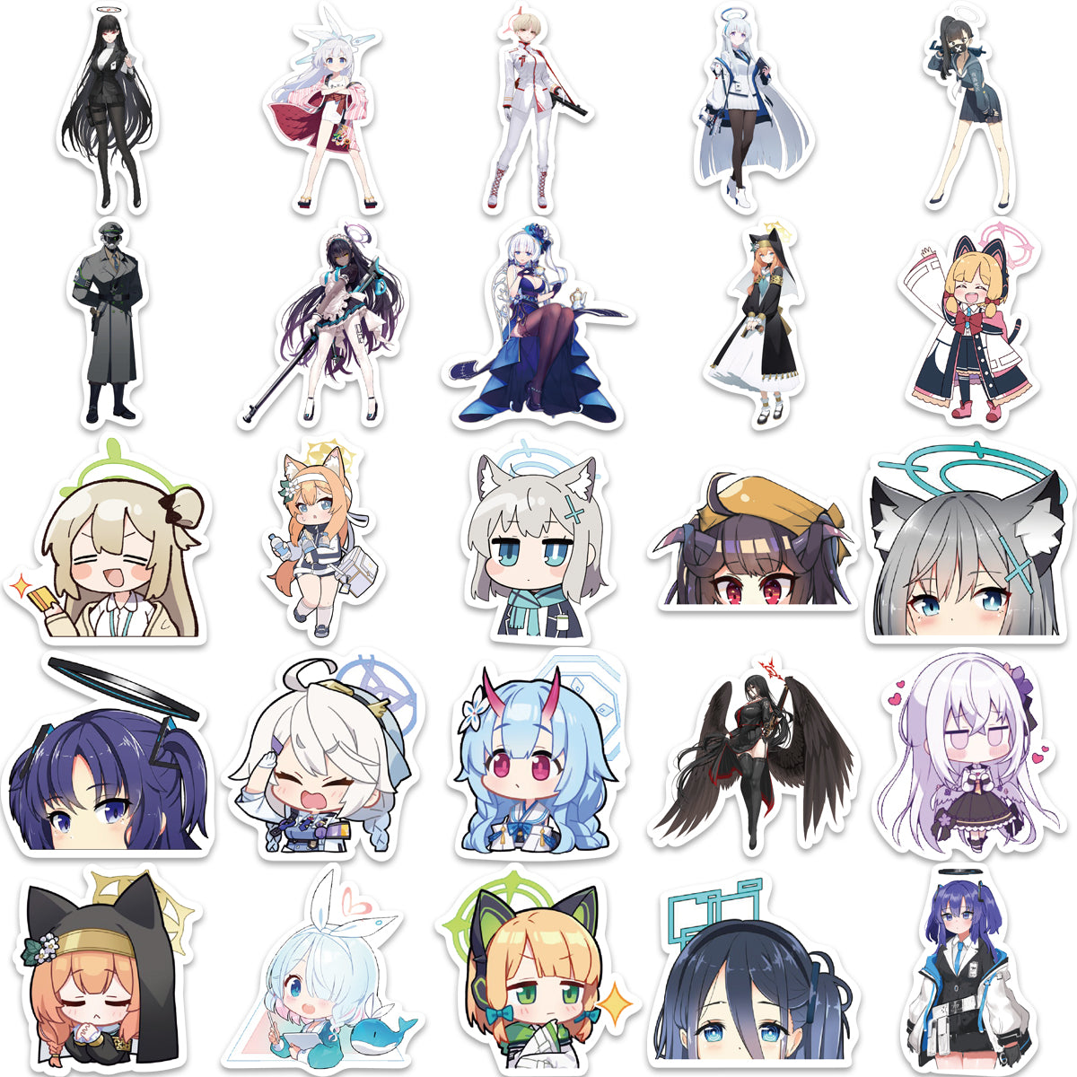 50pcs Blue Archives Stickers RPG Games Anime