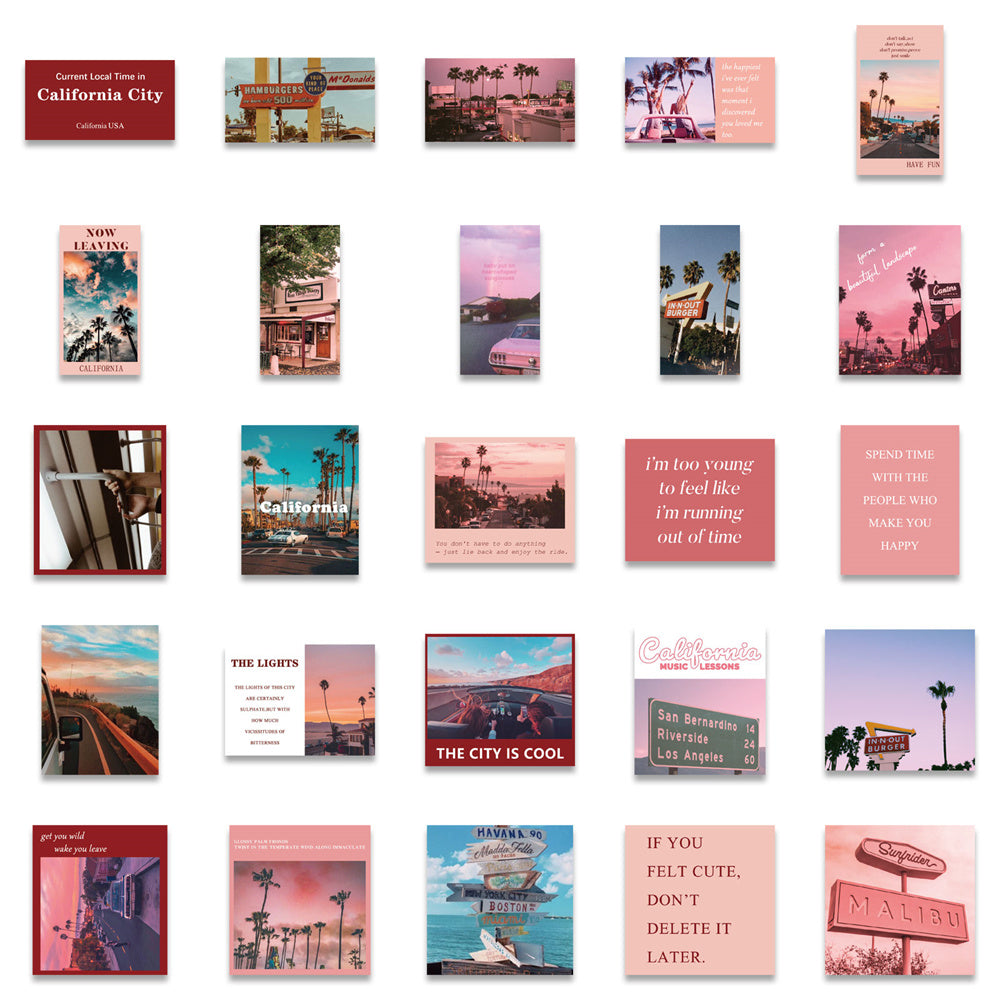 112pcs California Scenery Stickers