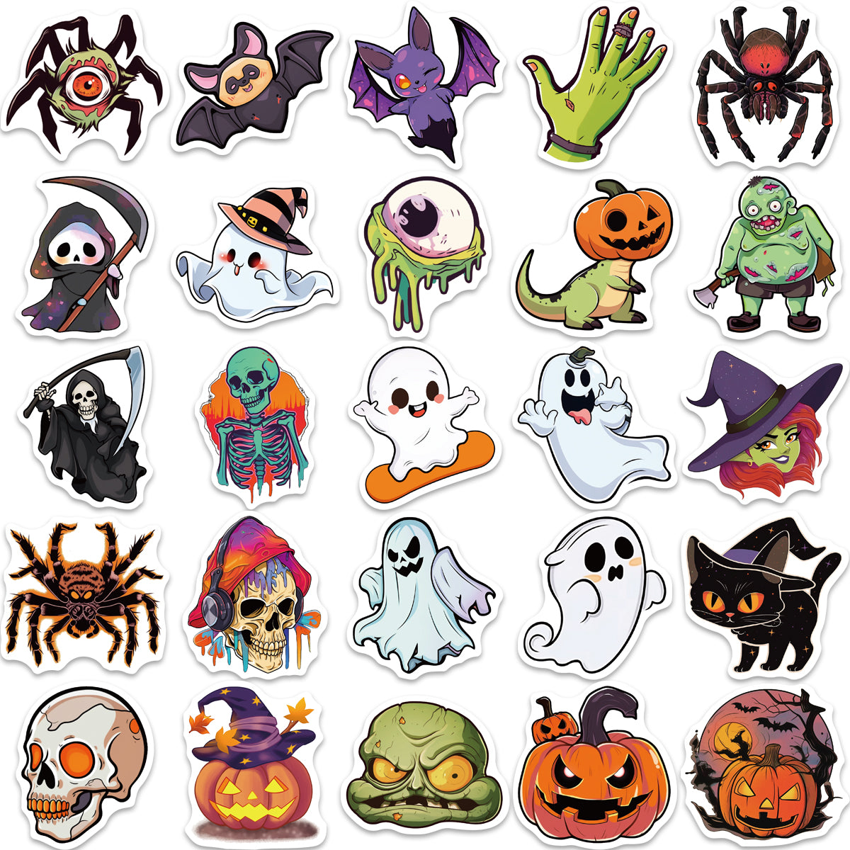 50pcs Halloween 1 Terror Pumpkinhead Stickers