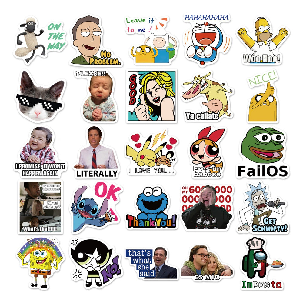 100pcs Celebrity Emoji Stickers