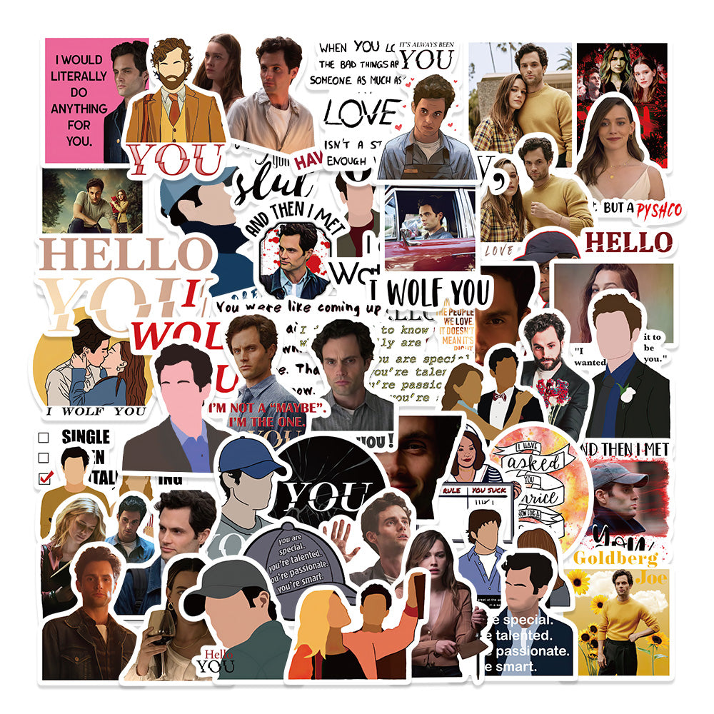 52pcs YOU Drama Crime TV Show Stickers