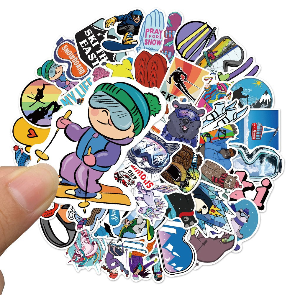 100pcs Skateboard Ski Stickers