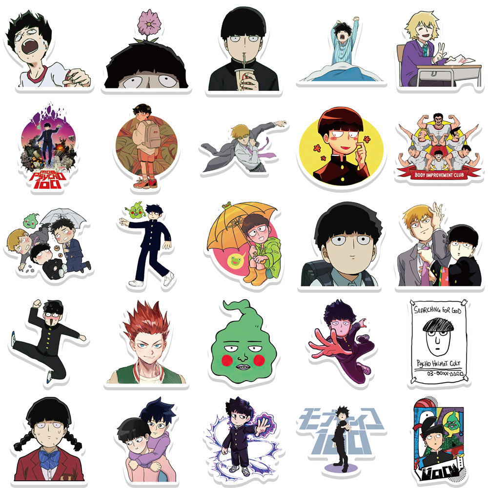 52pcs Mob Psycho 100 Shigeo Kageyama Japan Cartoon Stickers