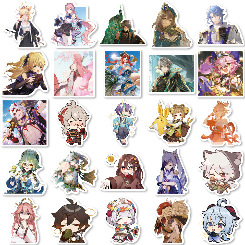 50pcs Genshin Impact 2 RPG Game Stickers