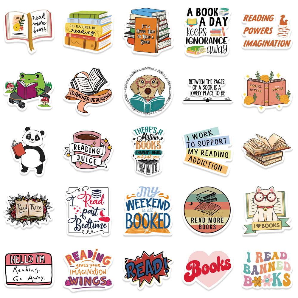 50pcs Reading Stickers Weekend Booked