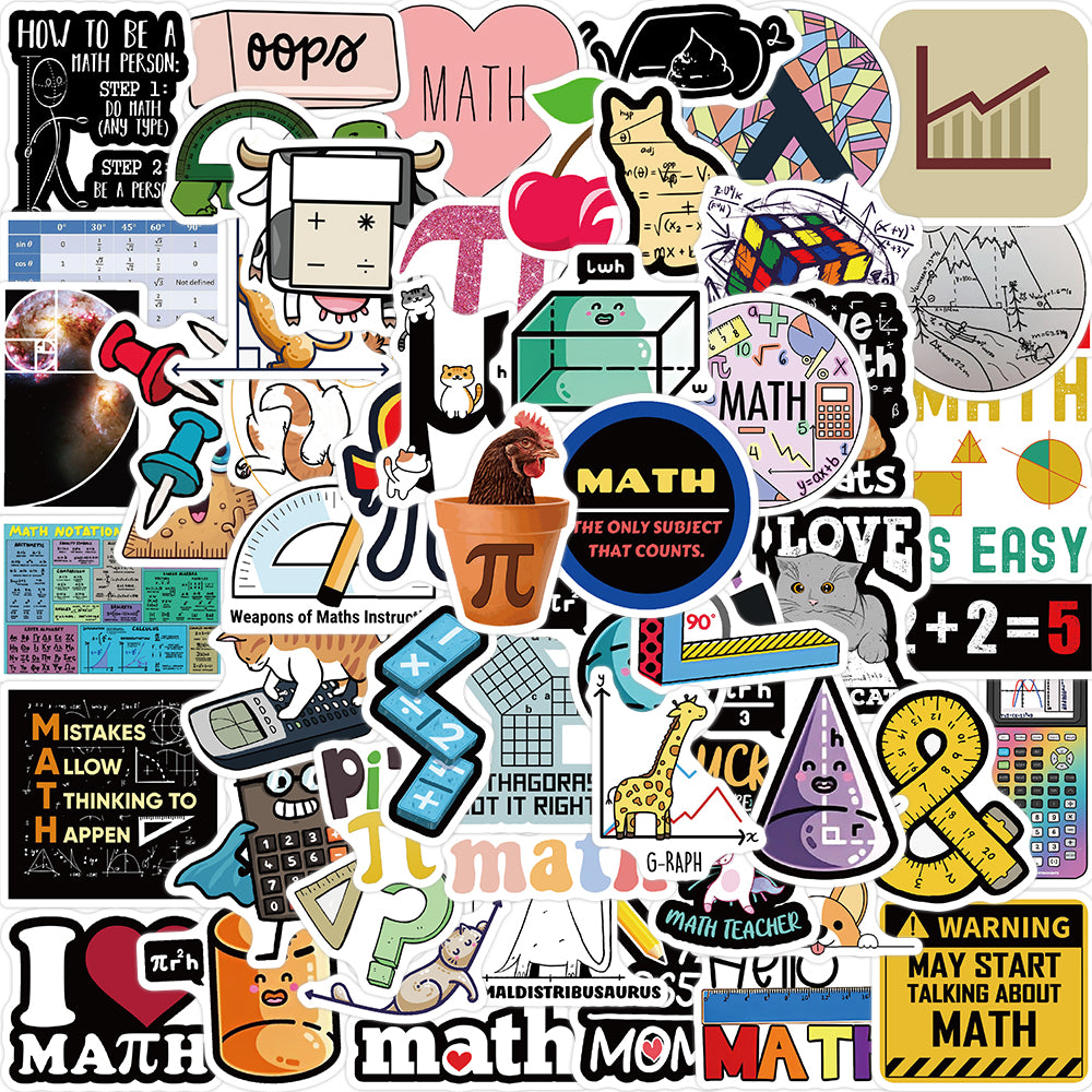 58pcs Math Stickers Science Mathletics