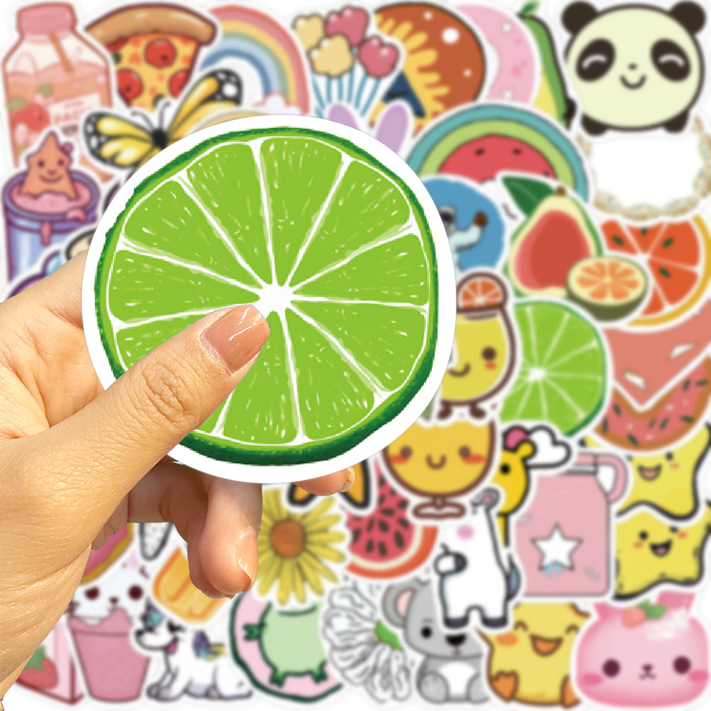 50pcs Pure Fresh Goods Cute Cartoon Stickers