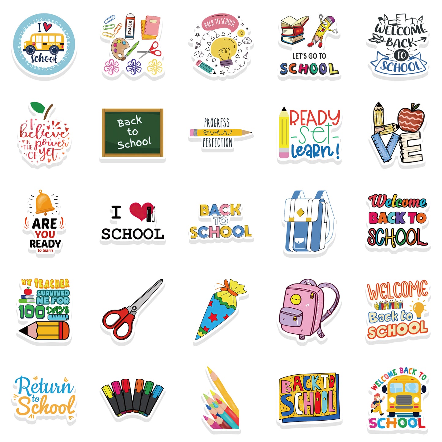 100pcs School Stickers