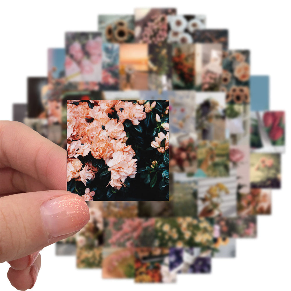 100pcs FLowers Stickers