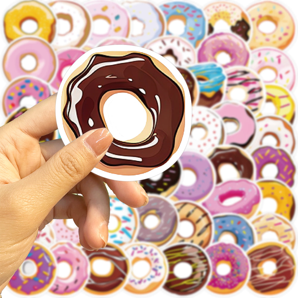 50pcs Donuts Dessert Cake Stickers