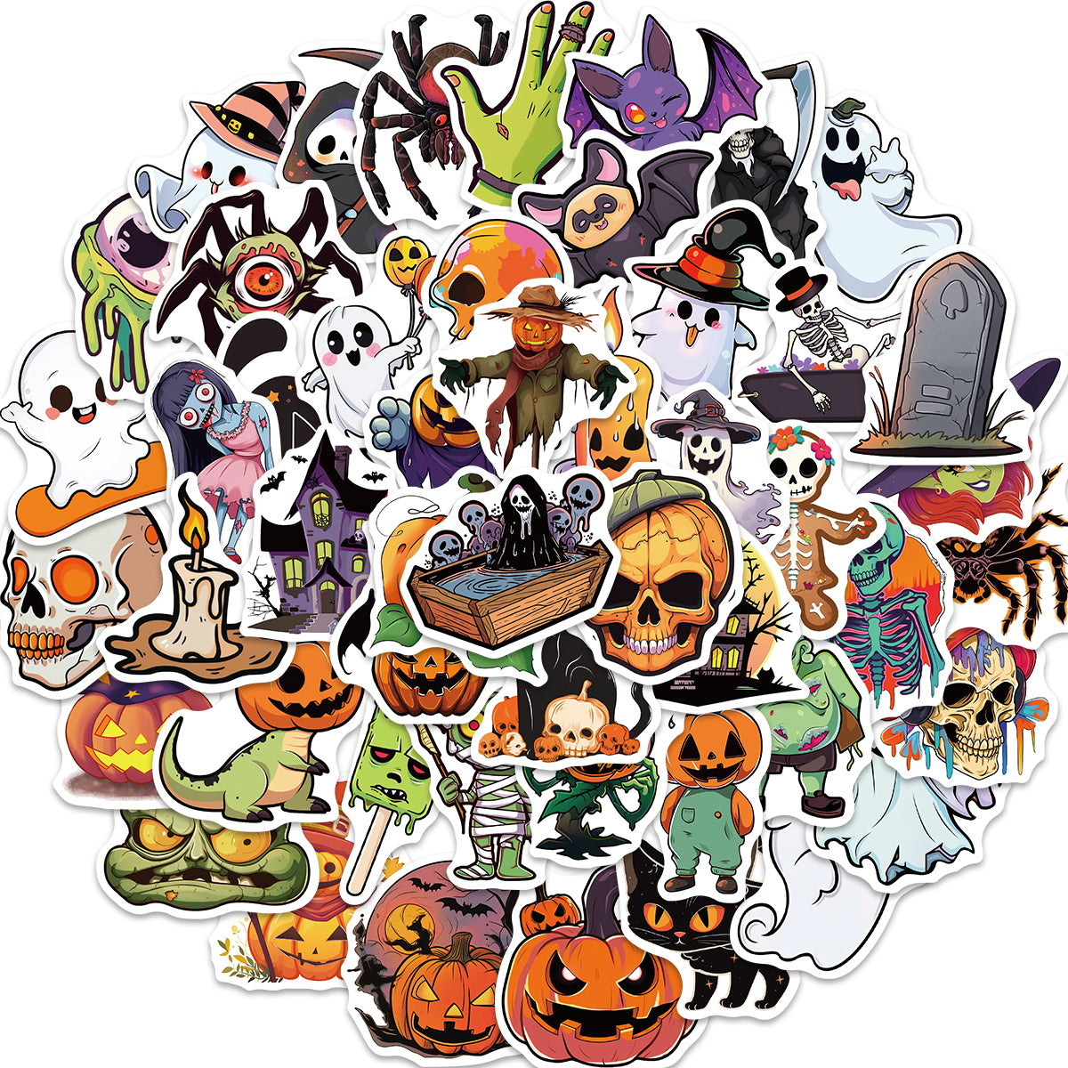 50pcs Halloween 1 Terror Pumpkinhead Stickers