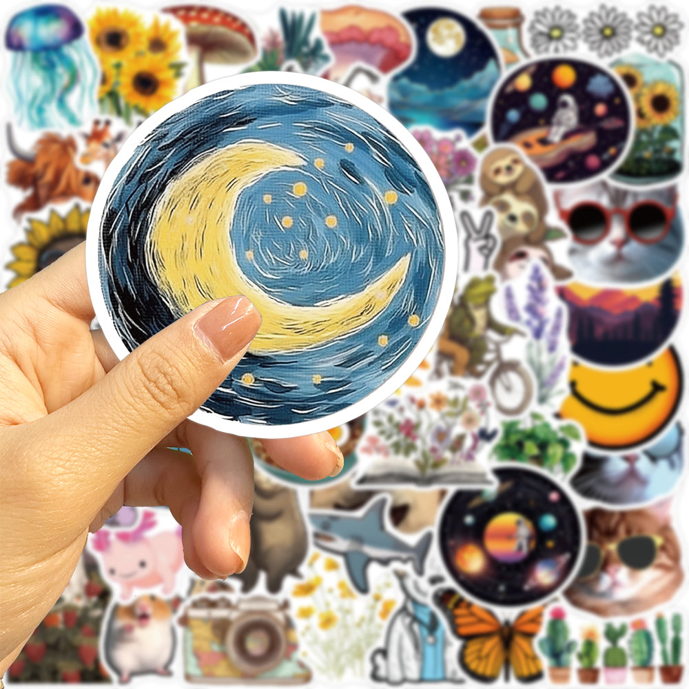 50pcs Popular Cartoon Collect Animals 1 Universe Stickers