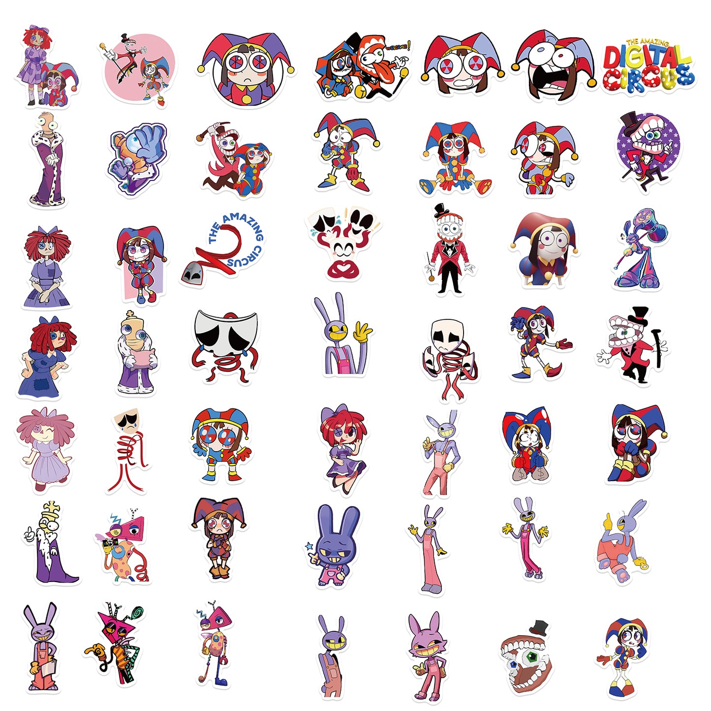 56pcs The Amazing Digital Circus Stickers American Cartoon