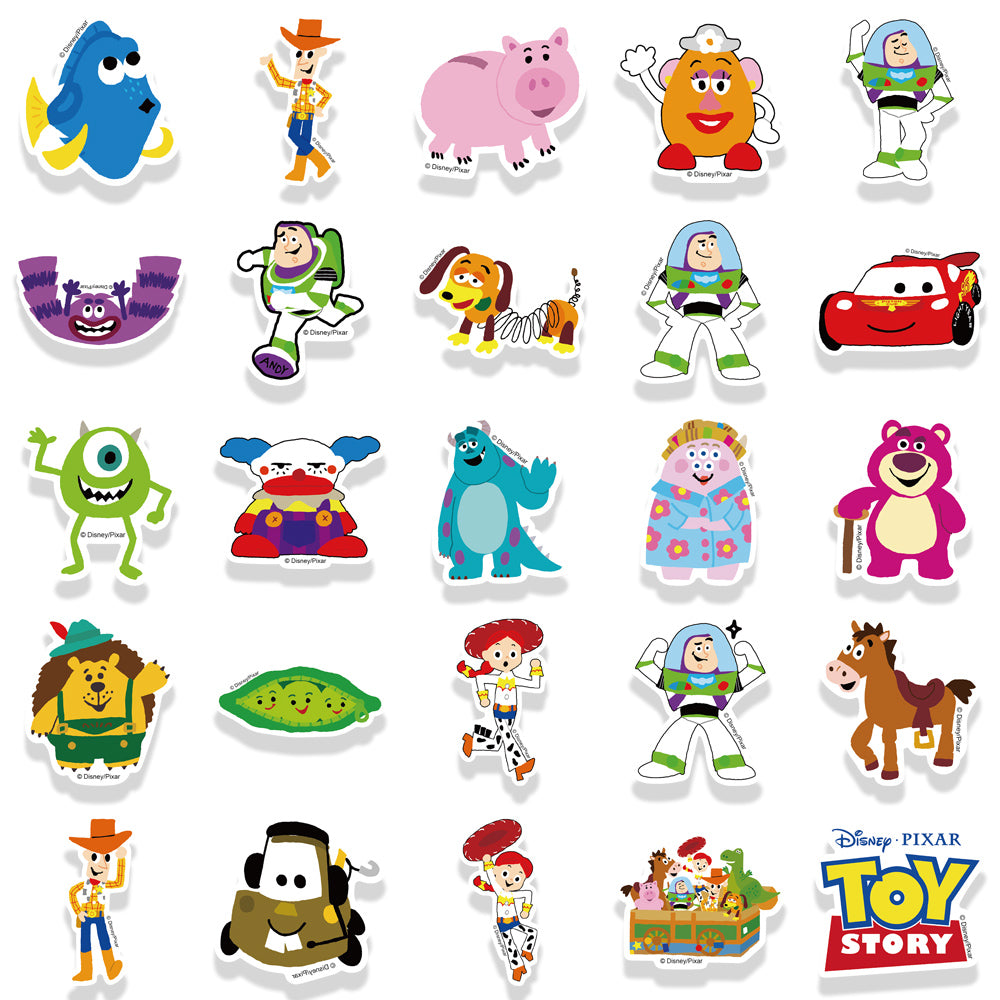 50pcs Cartoon Animals Collection Stickers Human Made