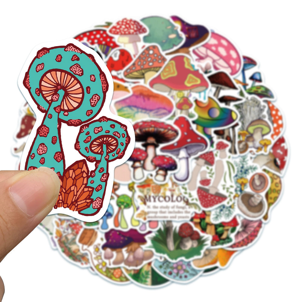 50pcs Mushroom Plants Fungi Stickers