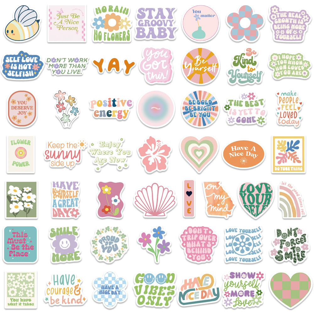 100pcs Danish Pastel Colorful Scandinavian Style Stickers