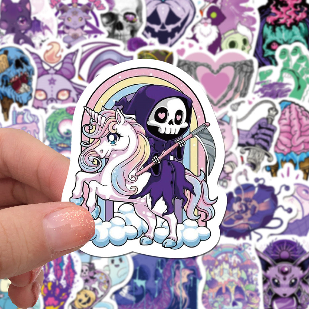 106pcs Gothic Purple Stickers