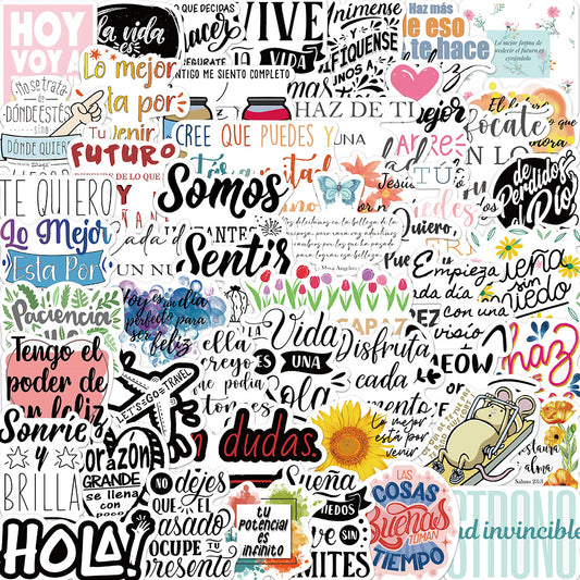 50pcs Inspiration in Spanish Somos Instantes Stickers