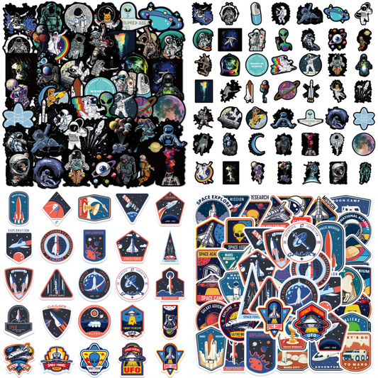 102pcs Astronauts Stickers