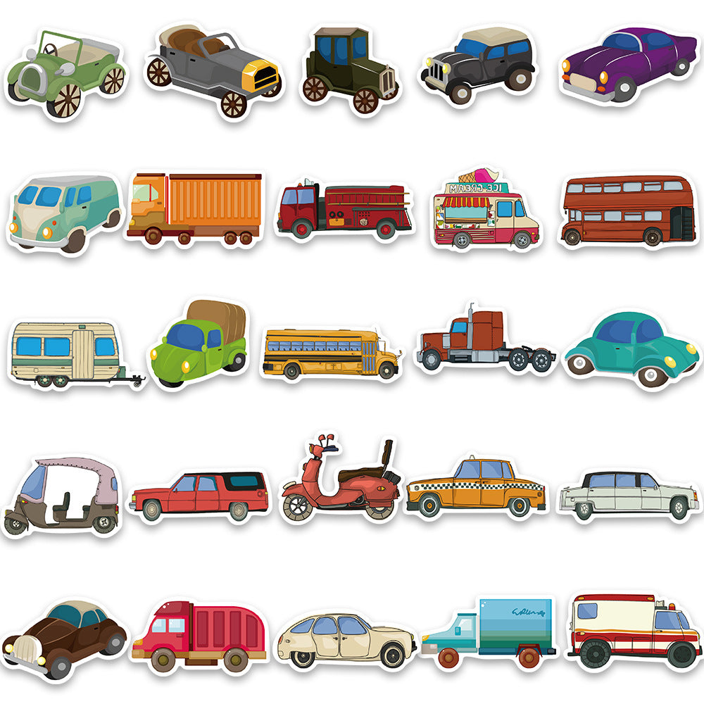 51pcs Vehicle Stickers Transportation Taxi Bus Truck