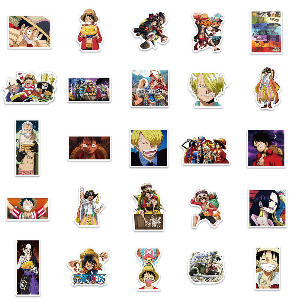 100pcs Naruto & One Piece Stickers