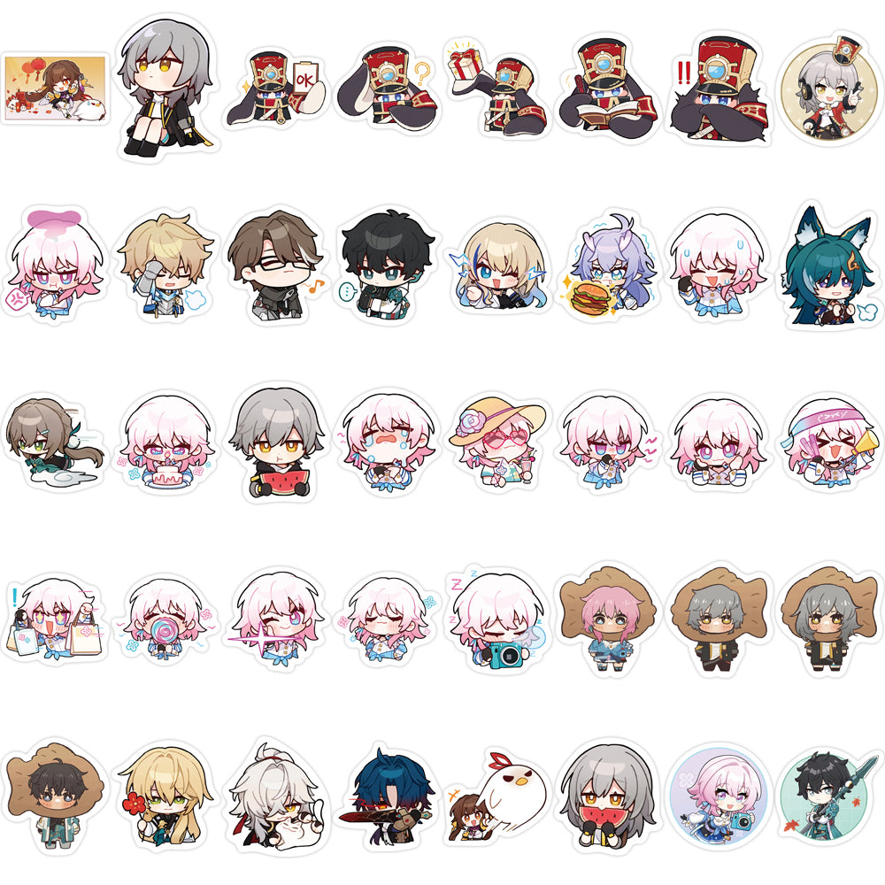 80pcs Cute Honkai Star Rail Stickers