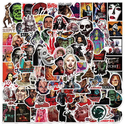 100pcs Horror Movie Collection Stickers