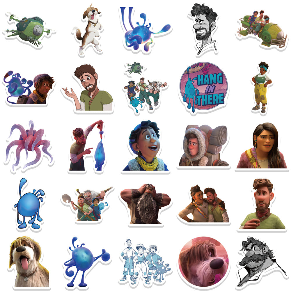 50pcs Strange World Cartoon Animation Movie Stickers