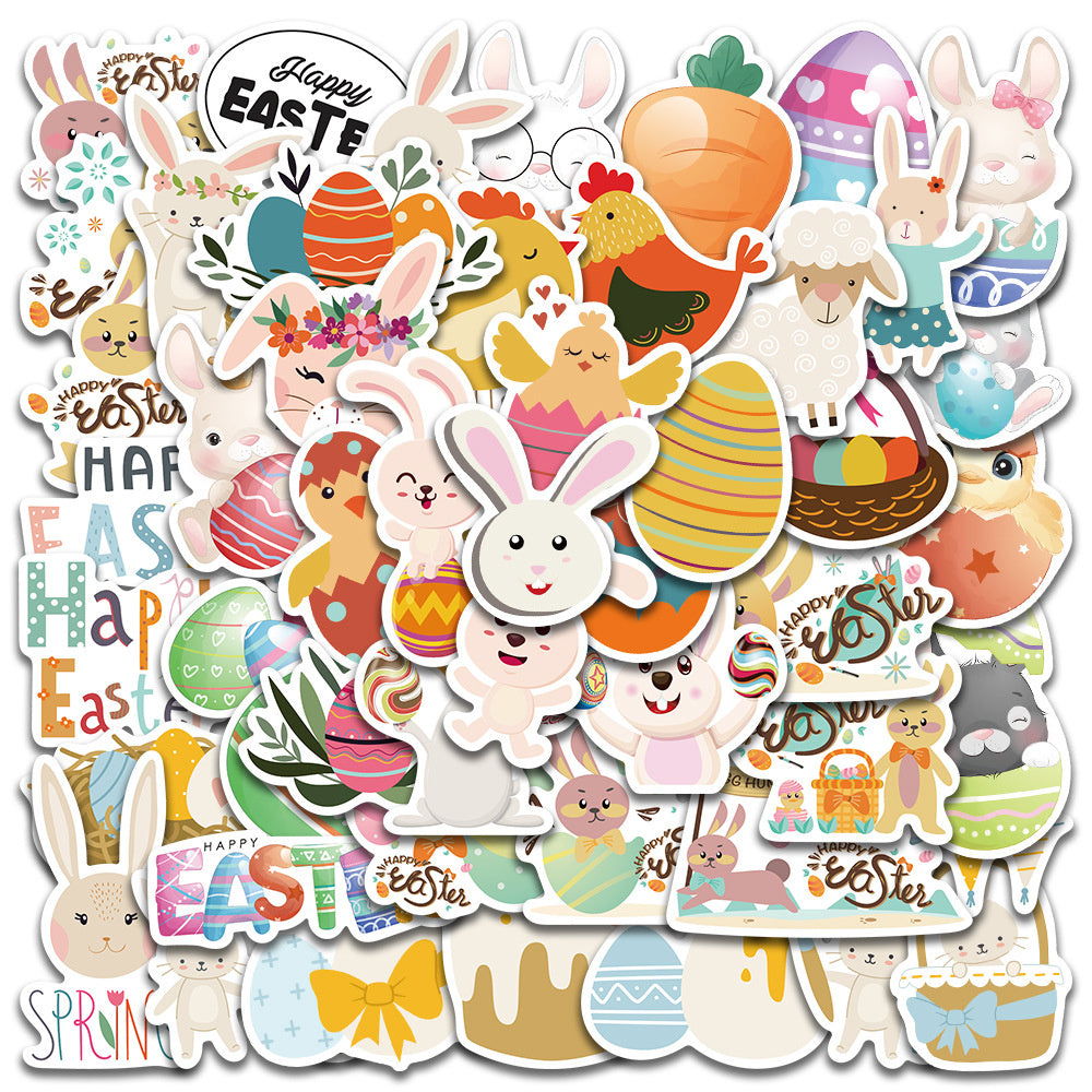 50pcs Easter Pack 1 Stickers Memory of Jesus Christ Bunny