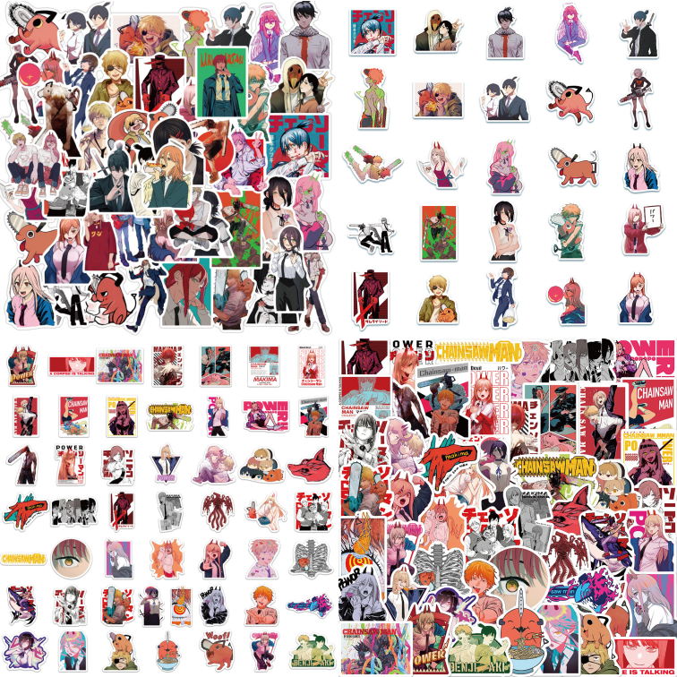 100pcs Chainsaw Man Stickers