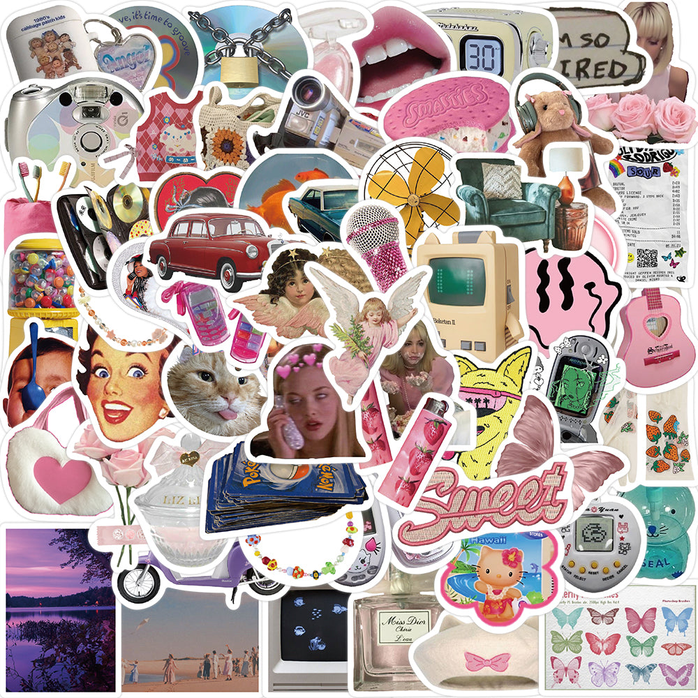 65pcs Retro Millennial INS VSCO Style Stickers