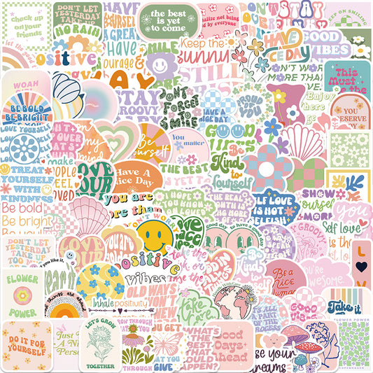 100pcs Danish Pastel Colorful Scandinavian Style Stickers