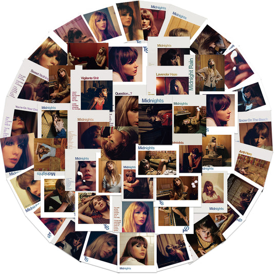 50pcs Midnights Postcard Stickers Taylor Swift Album