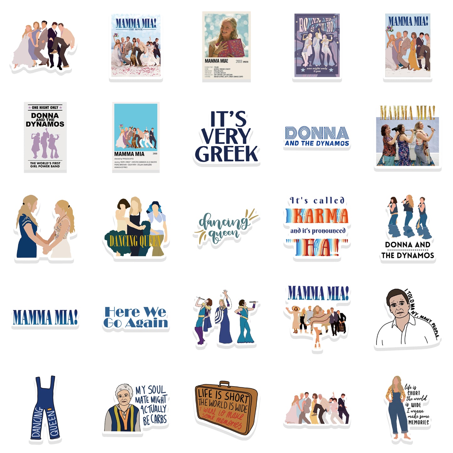 50pcs Mamma Mia Stickers