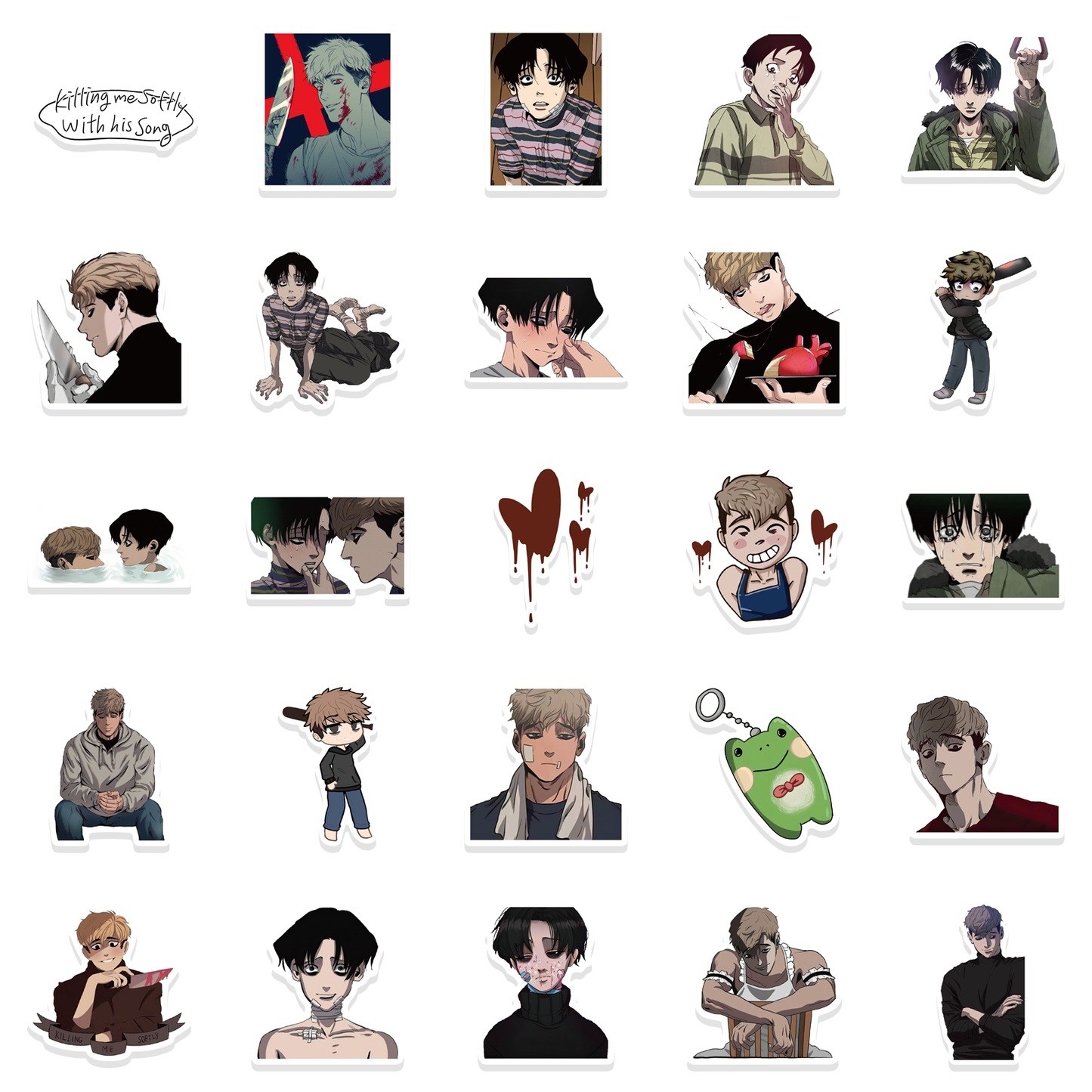 50pcs Killing Stalking Korean Horror Anime Cartoon Stickers