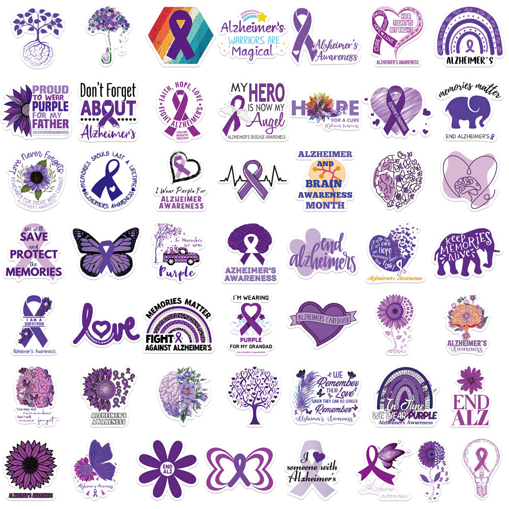 50pcs Alzheimer Stickers