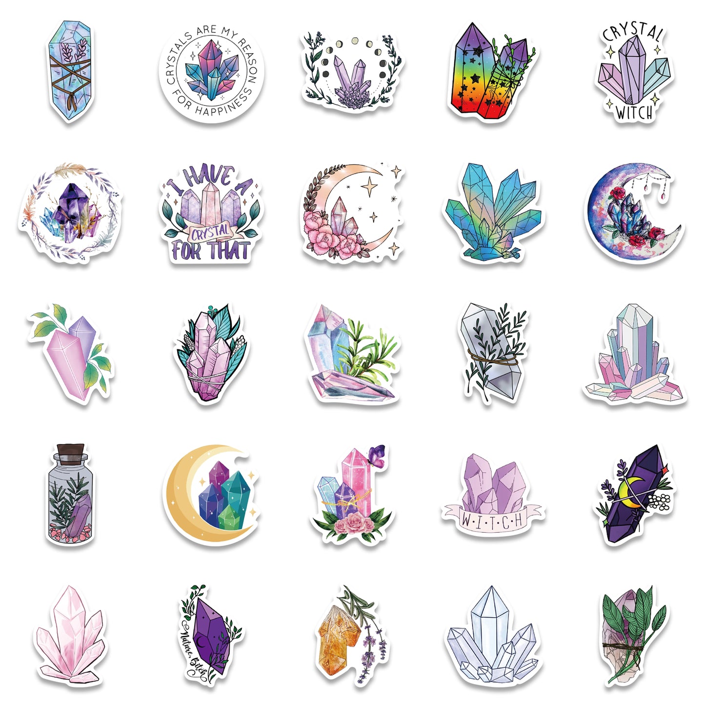 50pcs Crystal Stickers – AU Sticker World