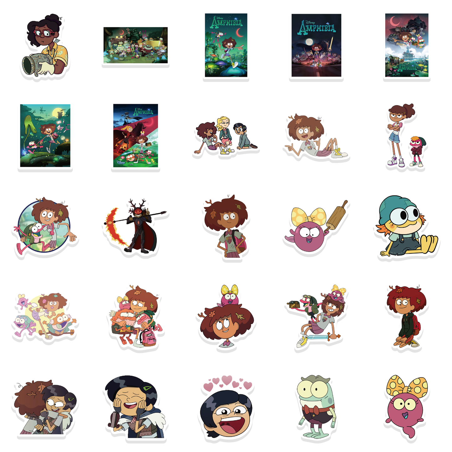 50pcs Amphibia Stickers