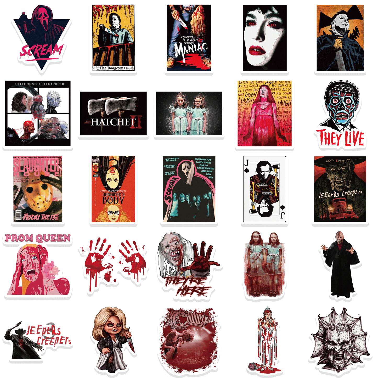 50pcs Horror Movie Collection 1 Stickers