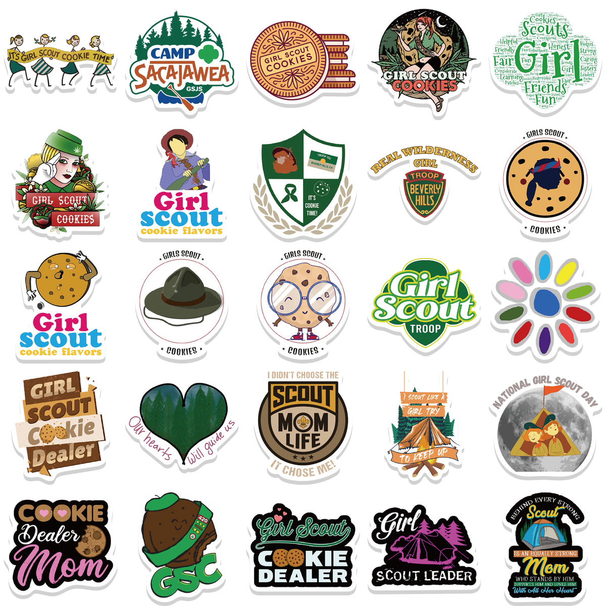 Scout Guide Sticker 50pcs Girl Scout Stickers – AU Sticker World