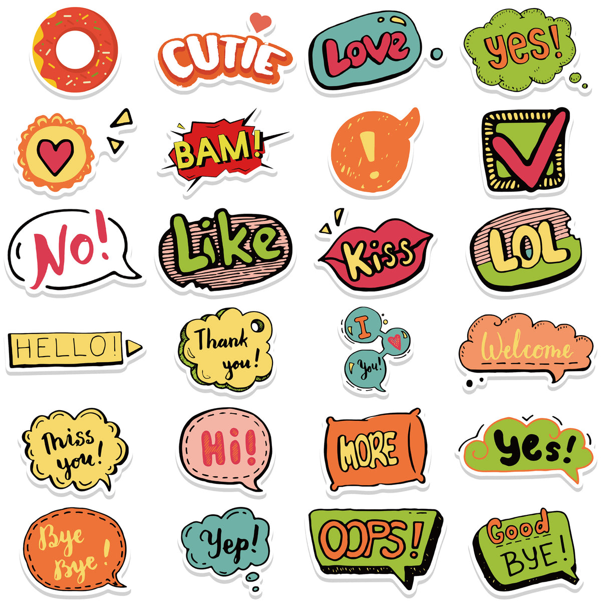 Booming Sticker 50pcs Boom Words 2 Stickers – AU Sticker World