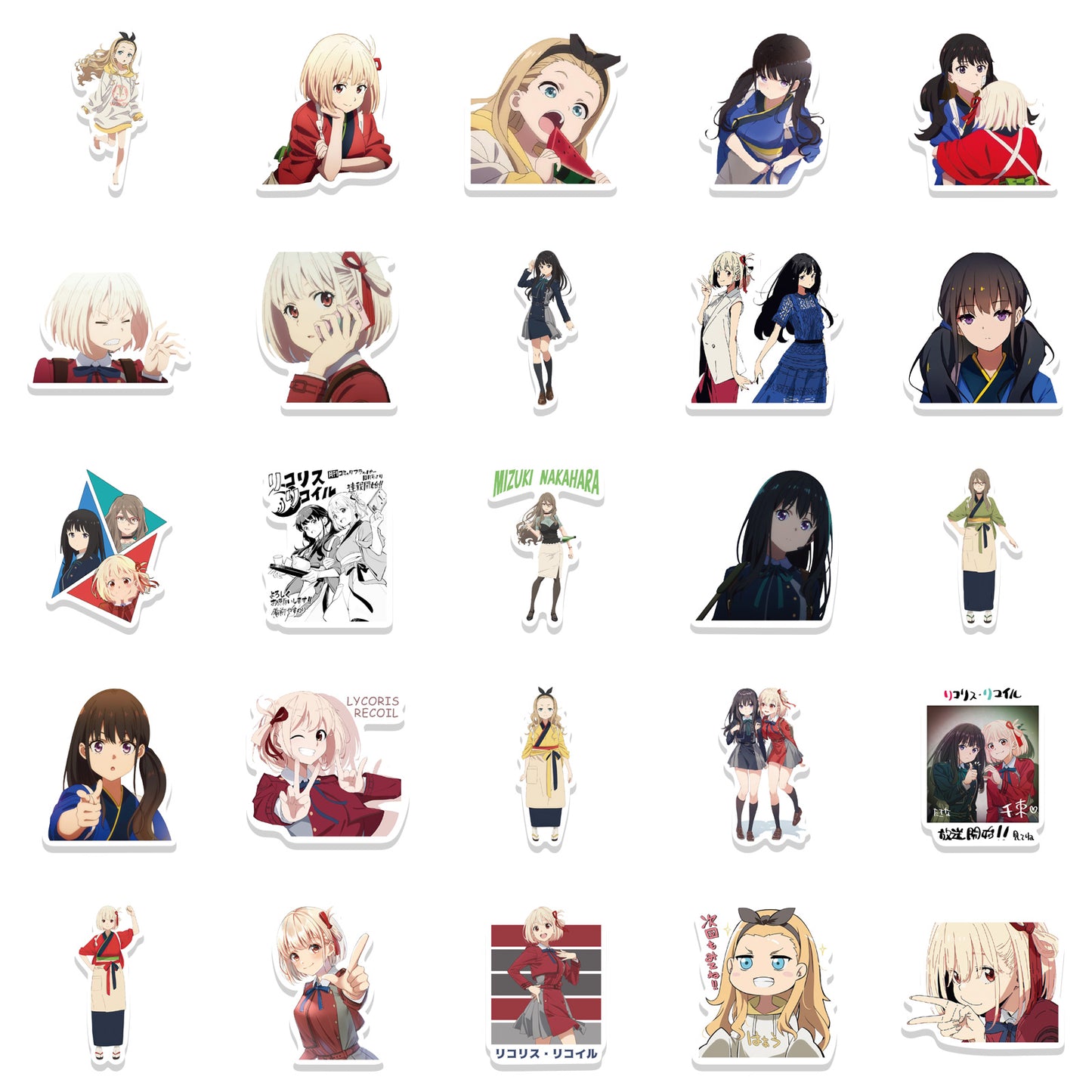 50pcs Lycoris Recoil Stickers