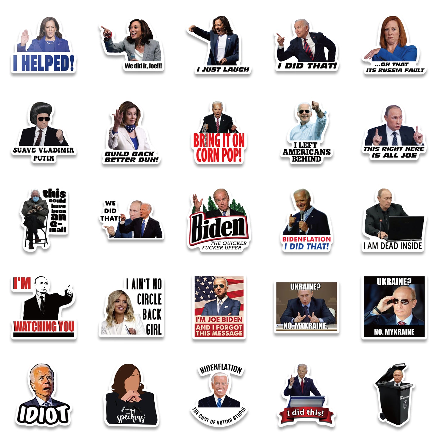 50pcs Biden Putin Memes Stickers