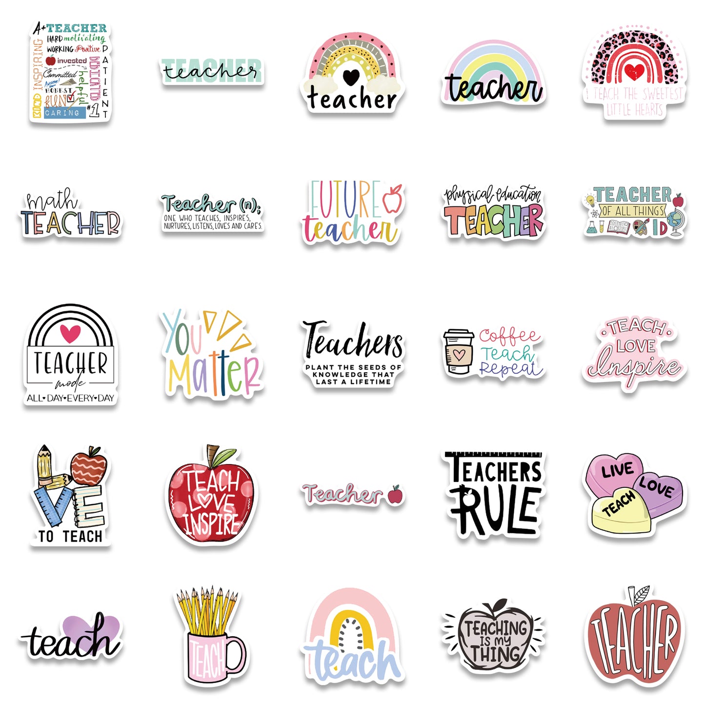 50pcs Thanks Teacher Stickers